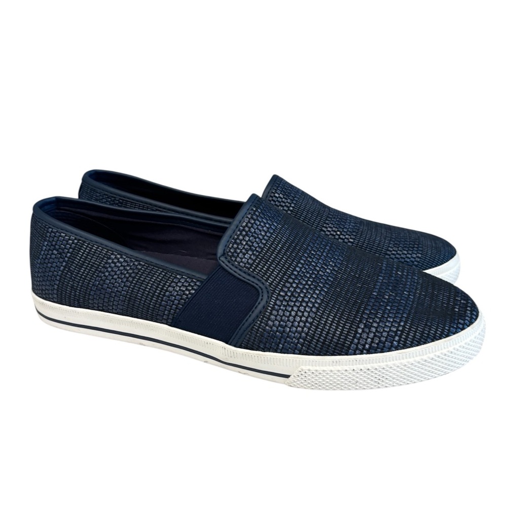RALPH LAUREN Jinny Woven Slip-On Sneaker Women's Size 11 Navy